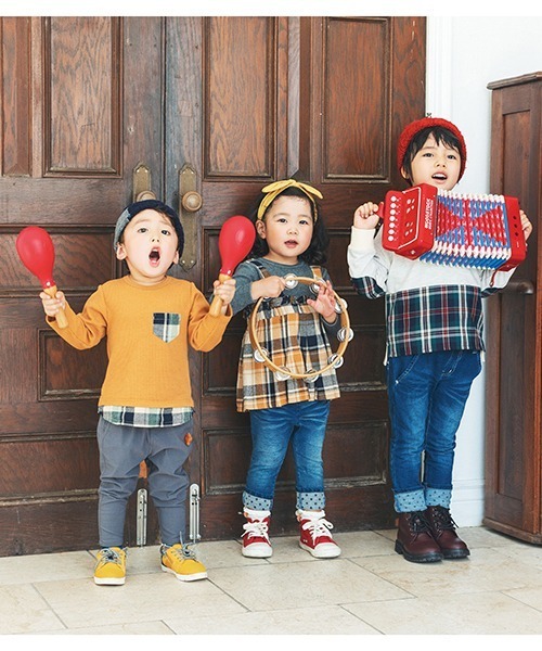 Love&Peace&Money（ラブアンドピースアンドマネー）の「GIRLSニットデニムロングストレッチパンツ（デニムパンツ・キッズ・ネイビー・110cm/90cm/80ｃｍ/120cm/100cm/130cm）」の10枚目の写真