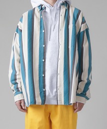 SPINNS | 【ビッグシルエット】USED風マルチストライプ ロングスリーブシャツ(シャツ/ブラウス)