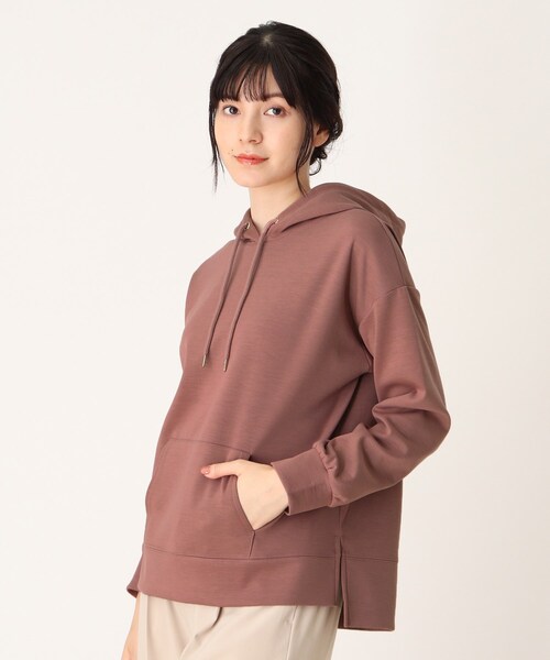 DRESKIP（ドレスキップ）の「◆やわらかダンボ－ルプルパ－カー（パーカー・レディース・ダークブラウン/ベビーピンク/ライトベージュ/ブラック・02/03/04）」の4枚目の写真