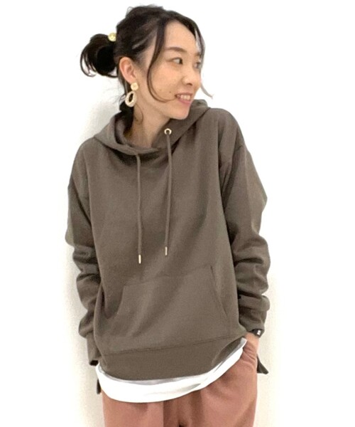 DRESKIP（ドレスキップ）の「◆やわらかダンボ－ルプルパ－カー（パーカー・レディース・ダークブラウン/ベビーピンク/ライトベージュ/ブラック・02/03/04）」の6枚目の写真