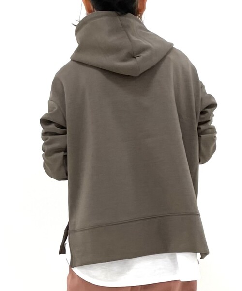 DRESKIP（ドレスキップ）の「◆やわらかダンボ－ルプルパ－カー（パーカー・レディース・ダークブラウン/ベビーピンク/ライトベージュ/ブラック・02/03/04）」の7枚目の写真