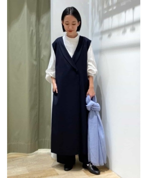 human woman(ヒューマンウーマン)の「◆カシミヤストール(ストール/ショール・レディース・ブルー/グレー・フリ-)」の10枚目の写真