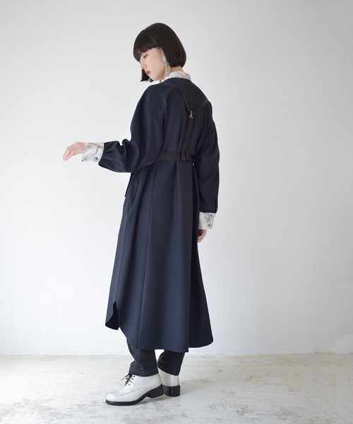 La SRIC（ラスリック）の「La SRIC / マーブルトリミングバンドカラーOP（ワンピース・レディース・ネイビー/モカ・38）」の15枚目の写真