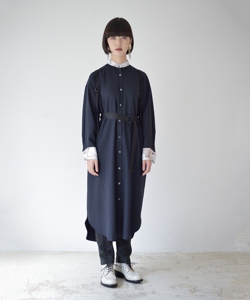 La SRIC（ラスリック）の「La SRIC / マーブルトリミングバンドカラーOP（ワンピース・レディース・ネイビー/モカ・38）」の21枚目の写真