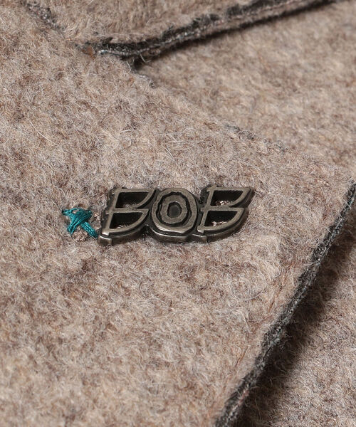 【新品未使用】BOB ボブ　ウール混ボンディングジャケット テーラードジャケット BOB（ボブ）の「BOB/ボブ/ボンディングジャケットCHALK 517
