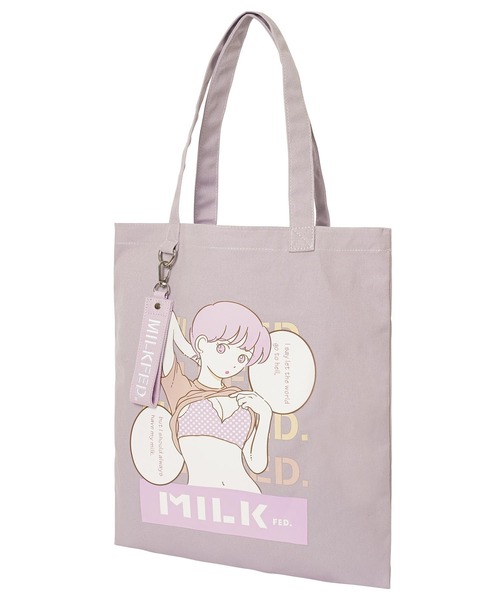 MILKFED.(ミルクフェド)の「MILKFED.×TAIHEI NAMIKAWA TOTE LtPURPLE(トートバッグ・レディース・ホワイト/ライトパープル・ONE SIZE)」の1枚目の写真