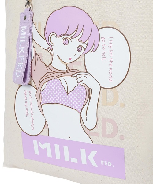 MILKFED.(ミルクフェド)の「MILKFED.×TAIHEI NAMIKAWA TOTE LtPURPLE(トートバッグ・レディース・ホワイト/ライトパープル・ONE SIZE)」の10枚目の写真