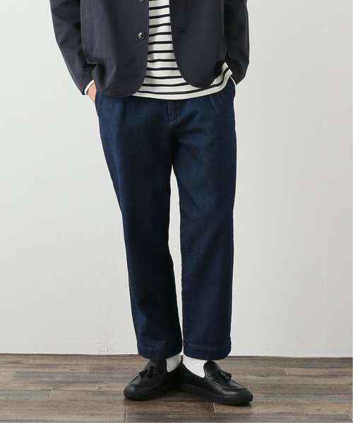 417 EDIFICE（フォーワンセブンエディフィス）の「デニムワイドイージーパンツ（デニムパンツ・メンズ・ホワイト/ネイビー・SMALL/MEDIUM/LARGE）」の2枚目の写真