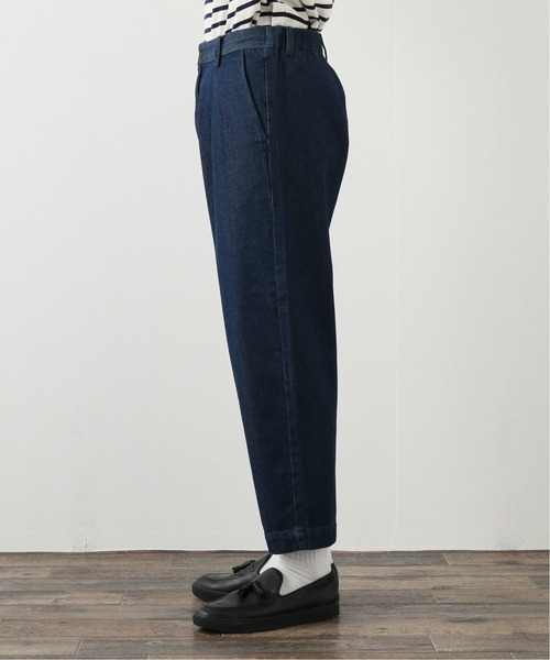417 EDIFICE（フォーワンセブンエディフィス）の「デニムワイドイージーパンツ（デニムパンツ・メンズ・ホワイト/ネイビー・SMALL/MEDIUM/LARGE）」の5枚目の写真