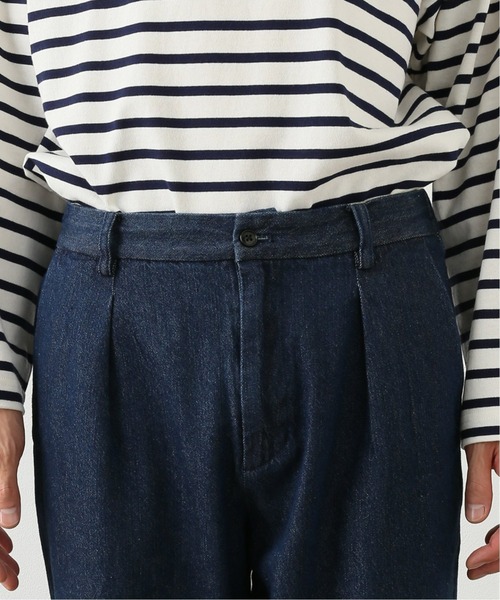 417 EDIFICE（フォーワンセブンエディフィス）の「デニムワイドイージーパンツ（デニムパンツ・メンズ・ホワイト/ネイビー・SMALL/MEDIUM/LARGE）」の7枚目の写真