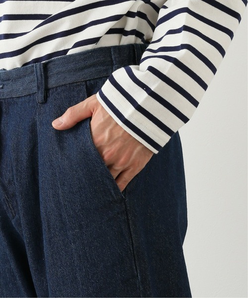 417 EDIFICE（フォーワンセブンエディフィス）の「デニムワイドイージーパンツ（デニムパンツ・メンズ・ホワイト/ネイビー・SMALL/MEDIUM/LARGE）」の10枚目の写真
