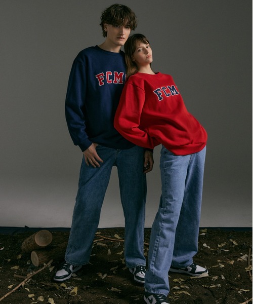 FCMM(エフシーエムエム)の「CLASSIC APPLIQUE LOGO CREWNECK SWEATSHIRT/クラシックアップリケロゴクルーネックスウェットシャツ(スウェット・メンズ・杢グレー/ブラック/レッド/ネイビー・MEDIUM/LARGE)」の15枚目の写真