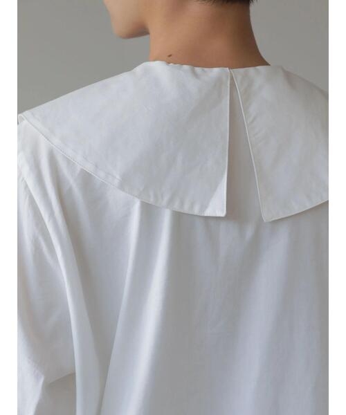 AMERICAN HOLIC(アメリカンホリック)の「BIGカラーフロントタックブラウス(シャツ/ブラウス・レディース・ブラック/アイボリー・M/L)」の12枚目の写真