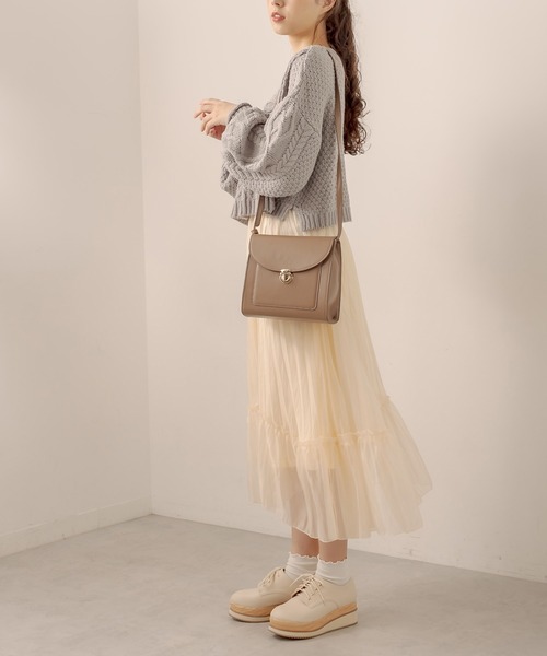 OLIVE des OLIVE（オリーブデオリーブ）の「プリーツティアードスカート（スカート・レディース・アイボリー/ブラック/オフホワイト/ラベンダー・FREE）」の12枚目の写真