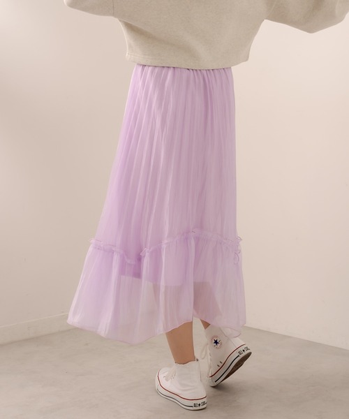 OLIVE des OLIVE（オリーブデオリーブ）の「プリーツティアードスカート（スカート・レディース・アイボリー/ブラック/オフホワイト/ラベンダー・FREE）」の22枚目の写真