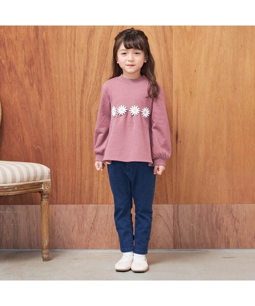 apres les cours（アプレレクール）の「WEB限定 うしろスリット＆りぼんテーパードパンツ 9分丈（その他パンツ・キッズ・ラベンダー/ベージュ/ブラウン/インディゴブルー・130/140/90/100/110/120/80）」の12枚目の写真