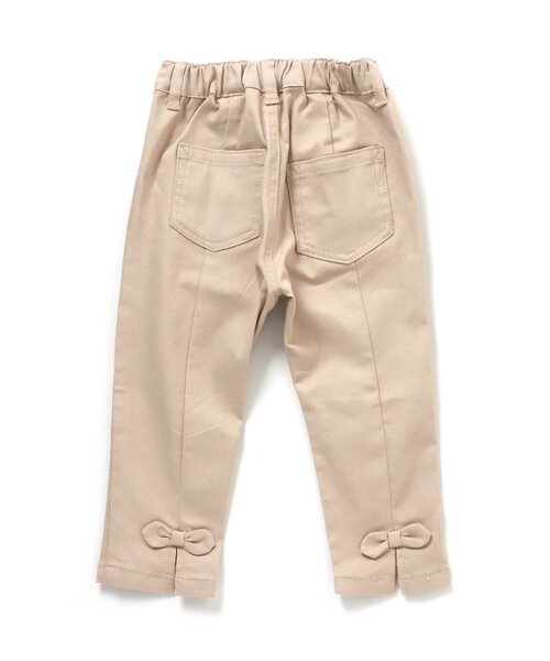 apres les cours（アプレレクール）の「WEB限定 うしろスリット＆りぼんテーパードパンツ 9分丈（その他パンツ・キッズ・ラベンダー/ベージュ/ブラウン/インディゴブルー・130/140/90/100/110/120/80）」の2枚目の写真