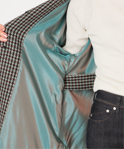 IENA LA BOUCLE チェックノーカラーコート◇（ノーカラーコート