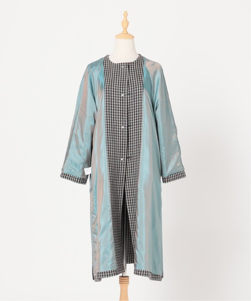 IENA LA BOUCLE チェックノーカラーコート◇（ノーカラーコート