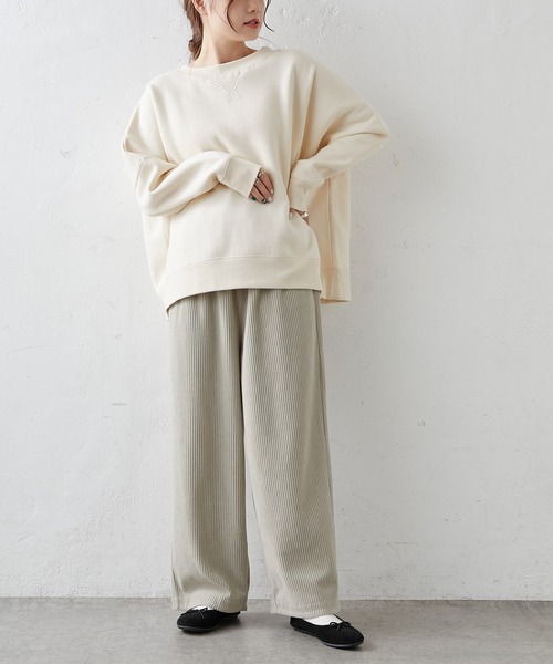 PUAL CE CIN（ピュアルセシン）の「【WEB限定】フリースコールパンツ（その他パンツ・レディース・チャコールグレー/マスタード/グレイッシュベージュ・FREE）」の8枚目の写真