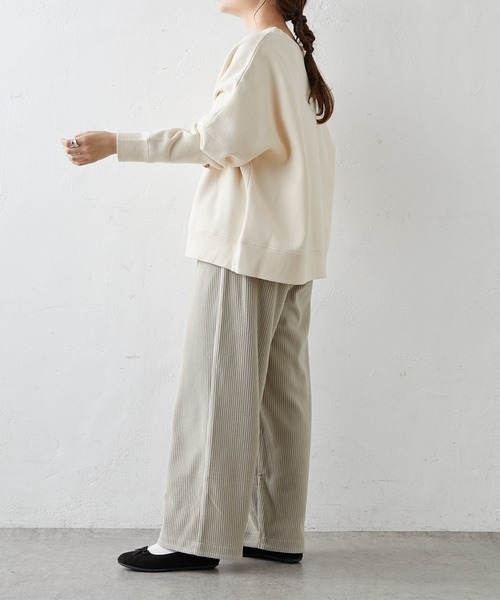 PUAL CE CIN（ピュアルセシン）の「【WEB限定】フリースコールパンツ（その他パンツ・レディース・チャコールグレー/マスタード/グレイッシュベージュ・FREE）」の11枚目の写真