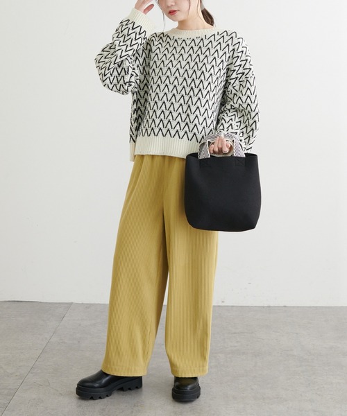 PUAL CE CIN（ピュアルセシン）の「【WEB限定】フリースコールパンツ（その他パンツ・レディース・チャコールグレー/マスタード/グレイッシュベージュ・FREE）」の9枚目の写真