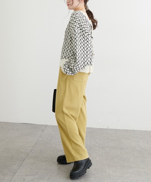 PUAL CE CIN（ピュアルセシン）の「【WEB限定】フリースコールパンツ（その他パンツ・レディース・チャコールグレー/マスタード/グレイッシュベージュ・FREE）」の16枚目の写真