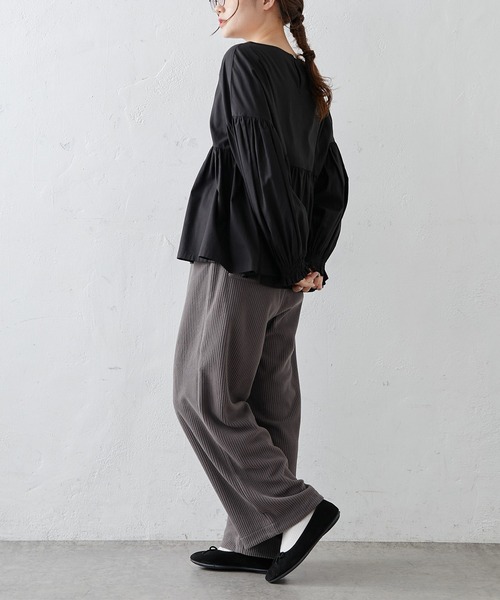 PUAL CE CIN（ピュアルセシン）の「【WEB限定】フリースコールパンツ（その他パンツ・レディース・チャコールグレー/マスタード/グレイッシュベージュ・FREE）」の20枚目の写真