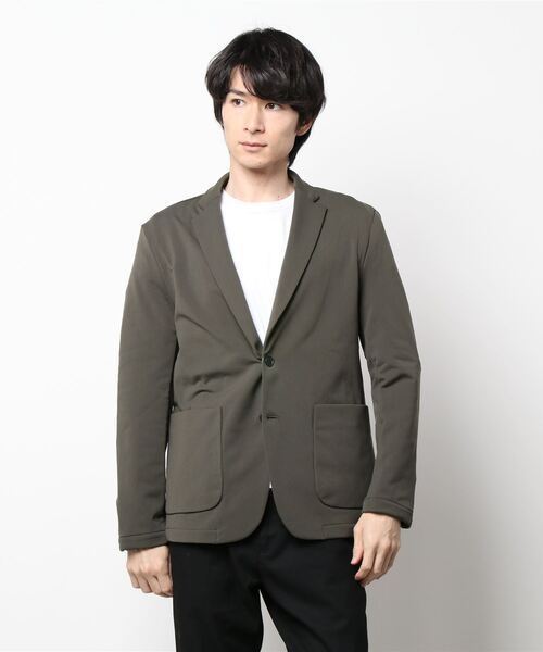 417 EDIFICE（フォーワンセブンエディフィス）の「【BEGIN掲載 M＆M】 トリコット ストレッチ 2B ジャケット（テーラードジャケット・メンズ・ブラック/ブラウン/カーキ・SMALL/MEDIUM/LARGE/X-LARGE）」の3枚目の写真