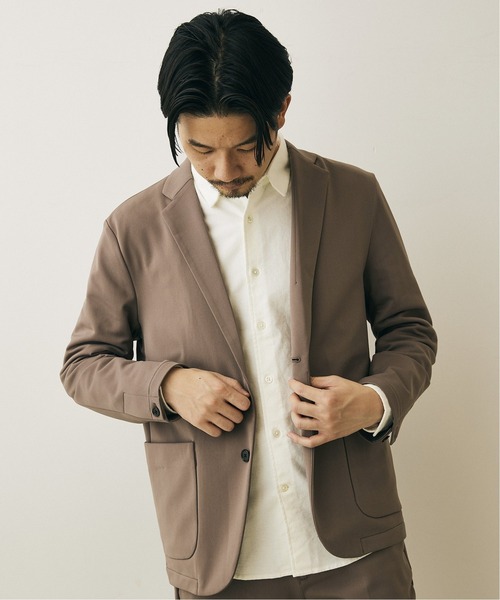 417 EDIFICE（フォーワンセブンエディフィス）の「【BEGIN掲載 M＆M】 トリコット ストレッチ 2B ジャケット（テーラードジャケット・メンズ・ブラック/ブラウン/カーキ・SMALL/MEDIUM/LARGE/X-LARGE）」の17枚目の写真