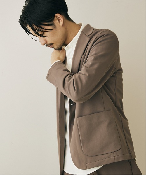 417 EDIFICE（フォーワンセブンエディフィス）の「【BEGIN掲載 M＆M】 トリコット ストレッチ 2B ジャケット（テーラードジャケット・メンズ・ブラック/ブラウン/カーキ・SMALL/MEDIUM/LARGE/X-LARGE）」の9枚目の写真