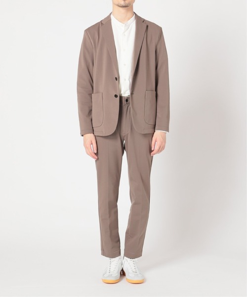 417 EDIFICE（フォーワンセブンエディフィス）の「【BEGIN掲載 M＆M】 トリコット ストレッチ 2B ジャケット（テーラードジャケット・メンズ・ブラック/ブラウン/カーキ・SMALL/MEDIUM/LARGE/X-LARGE）」の5枚目の写真