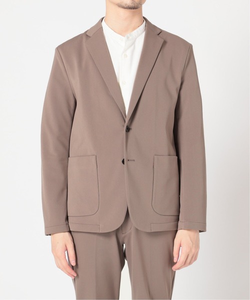 417 EDIFICE（フォーワンセブンエディフィス）の「【BEGIN掲載 M＆M】 トリコット ストレッチ 2B ジャケット（テーラードジャケット・メンズ・ブラック/ブラウン/カーキ・SMALL/MEDIUM/LARGE/X-LARGE）」の14枚目の写真