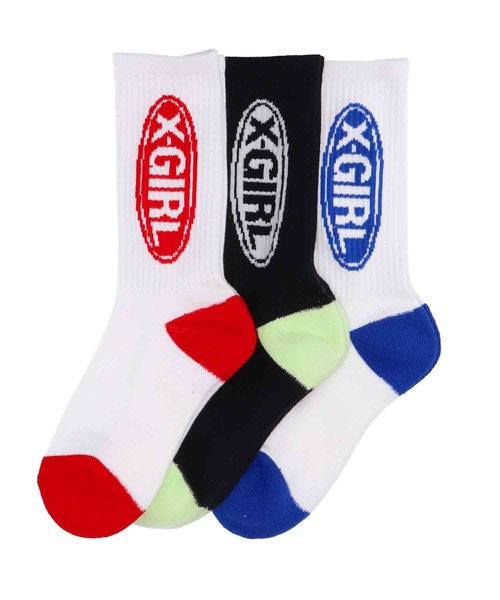 Basic Oval Logo Rib Socks ソックス 靴下 X Girl エックスガール のファッション通販 Zozotown