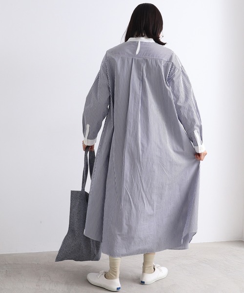 bulle de savon（ビュルデサボン）の「Basic Stand‐collar ワンピース（シャツワンピース・レディース・その他/ホワイト・FREE）」の7枚目の写真