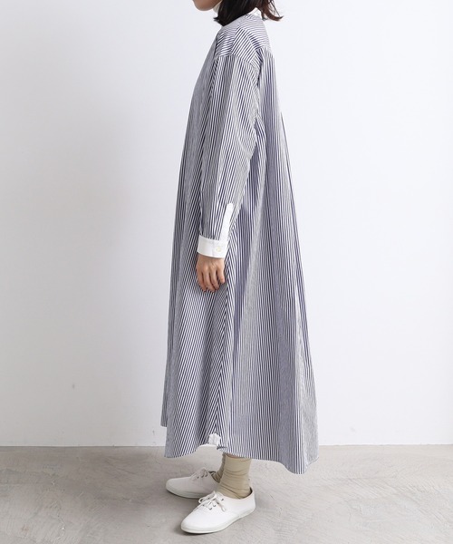 bulle de savon（ビュルデサボン）の「Basic Stand‐collar ワンピース（シャツワンピース・レディース・その他/ホワイト・FREE）」の11枚目の写真