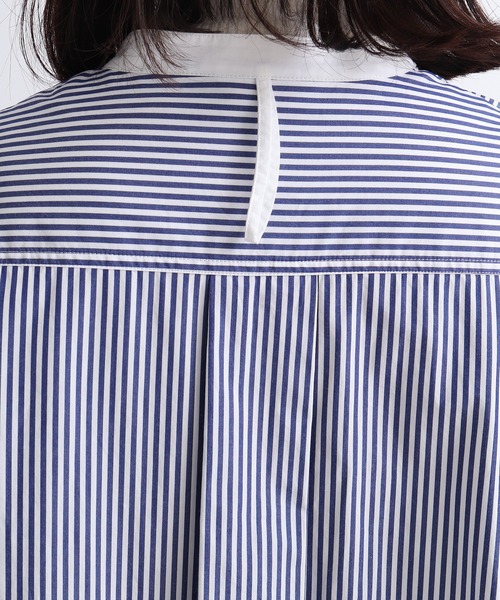 bulle de savon（ビュルデサボン）の「Basic Stand‐collar ワンピース（シャツワンピース・レディース・その他/ホワイト・FREE）」の9枚目の写真