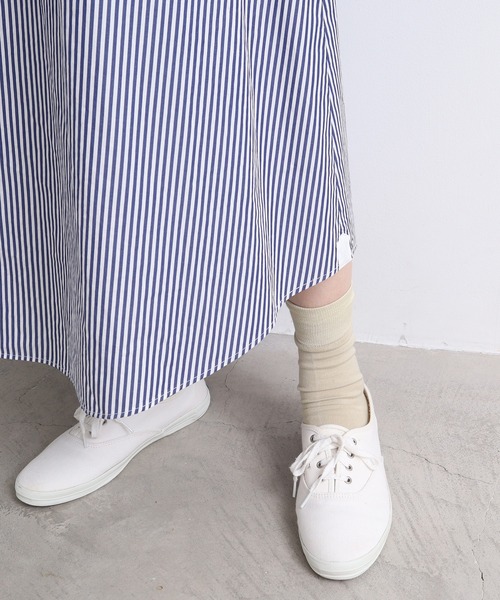 bulle de savon（ビュルデサボン）の「Basic Stand‐collar ワンピース（シャツワンピース・レディース・その他/ホワイト・FREE）」の6枚目の写真