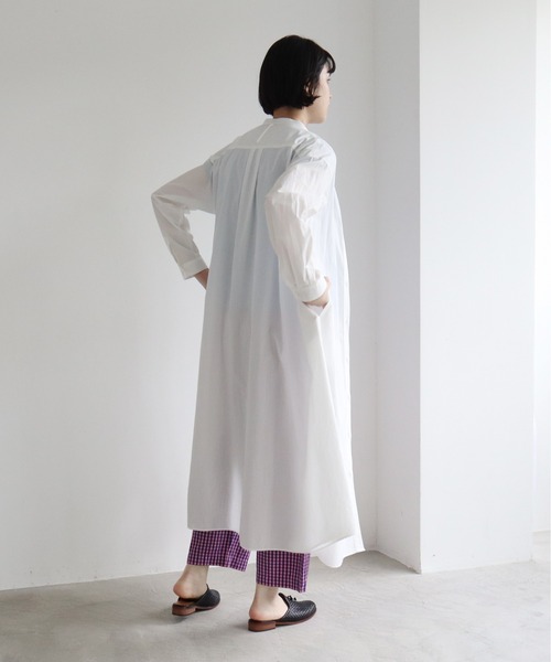bulle de savon（ビュルデサボン）の「Basic Stand‐collar ワンピース（シャツワンピース・レディース・その他/ホワイト・FREE）」の15枚目の写真