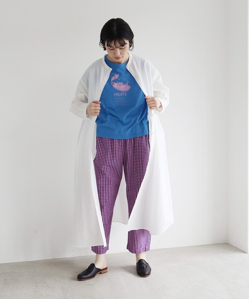 bulle de savon（ビュルデサボン）の「Basic Stand‐collar ワンピース（シャツワンピース・レディース・その他/ホワイト・FREE）」の20枚目の写真