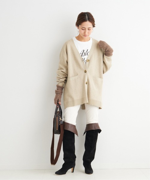 FRAMeWORK(フレームワーク)の「【WEB限定】コットンWフェイスカーディガン◆(カーディガン/ボレロ・レディース・パープル/モカ・FREE)」の3枚目の写真