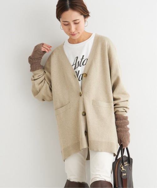 【Hiroです】FRAMeWORK カーディガン クリーム色 FRAMeWORK（フレームワーク） ニットカーディガン FREE ベージュ