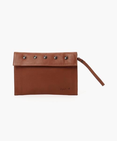agnes b.(アニエスベー)の「CU01 TROUSSE クラッチバッグ(クラッチバッグ・レディース・ブラウン系その他・UNI)」の1枚目の写真