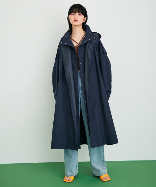 ADAM ET ROPE'（アダムエロペ）の「ライトシェルイージーコート（その他アウター・レディース・ネイビー/オレンジ・FREE）」の18枚目の写真