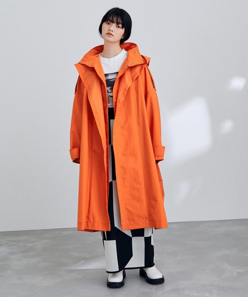 ADAM ET ROPE'（アダムエロペ）の「ライトシェルイージーコート（その他アウター・レディース・ネイビー/オレンジ・FREE）」の20枚目の写真