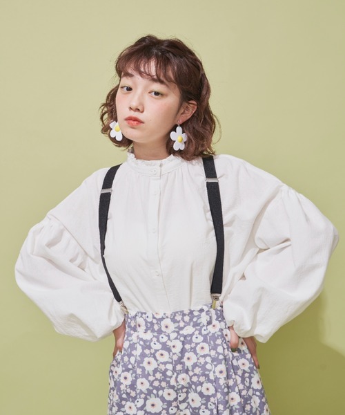 MERLOT(メルロー)の「ヴィンテージ袖バルーンブラウス(シャツ/ブラウス・レディース・ホワイト/ブラック・FREE)」の2枚目の写真