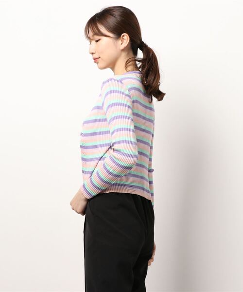 SpRay（スプレイ）の「マルチボーダーアンサンブル（アンサンブル・レディース・パープル/ブルー・FREE）」の3枚目の写真