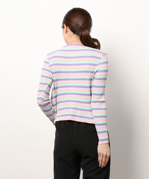 SpRay（スプレイ）の「マルチボーダーアンサンブル（アンサンブル・レディース・パープル/ブルー・FREE）」の4枚目の写真