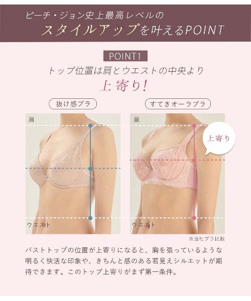 PEACH JOHN（ピーチジョン）の「【盛りブラ・脇高】【しっかり盛りたい人に】すてきオーラブラ（ブラジャー・レディース・ラベンダー/ブルー/ブラック/ピンク/アイボリー/ベージュ/ライトピンク/バイオレット・E65/D65/B70/F70/C75/C65/D75/C70/E70/D70/B65/E75/F75/B75/F65）」の15枚目の写真