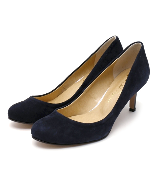 La TOTALITE（ラトータリテ）の「Cast Vague ラウンドスエードパンプス。（パンプス・レディース・ブラック/ベージュ/ネイビー/ブルー/イエロー・37/36/37.5/38/36.5）」の3枚目の写真